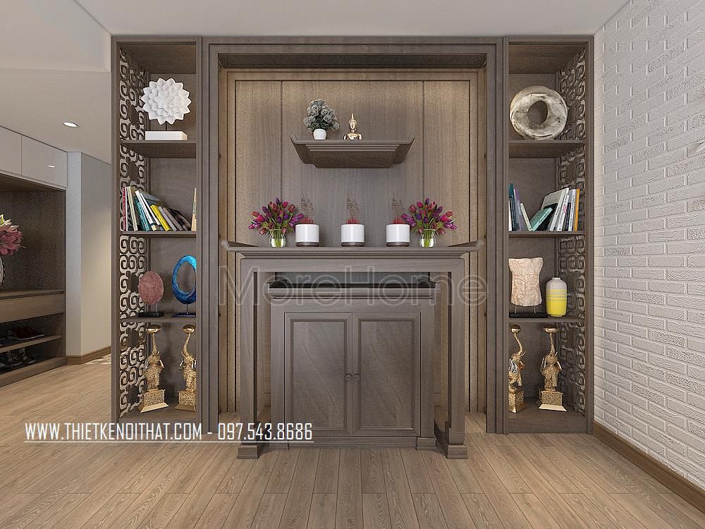 Thiết kế nội thất phòng thờ chung cư Park Hill Hai Bà Trưng, Hà Nội